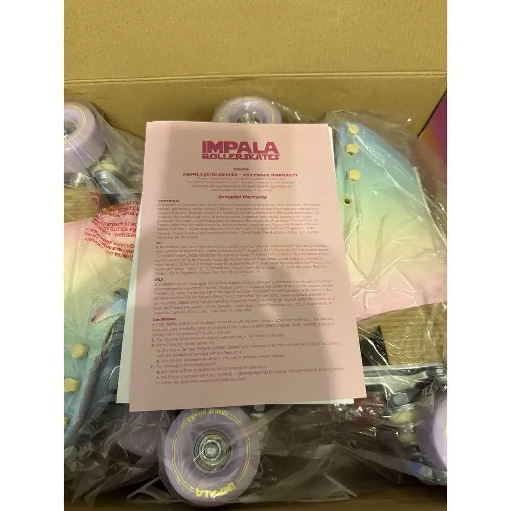 Impala Women's Quad Roller Skates Pastel Fade, Size 9 In Original Box